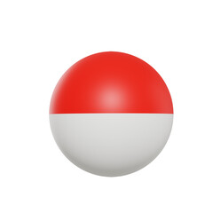 Ball Indonesia 3D Illustration