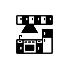 Kitchen icon in vector. Illustration