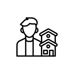 House Agent icon in vector. Illustration