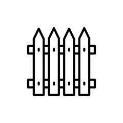 Fence icon in vector. Illustration