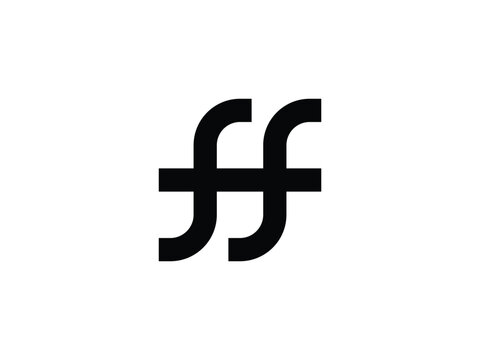 monogram letter FF linked logo design