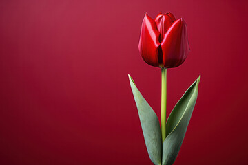 A detailed close-up shot of a tulip blossom, highlighting its graceful curves, silky textures, and vivid colors, inspiring fashion designs and embodying the elegance and beauty of this iconic flower |