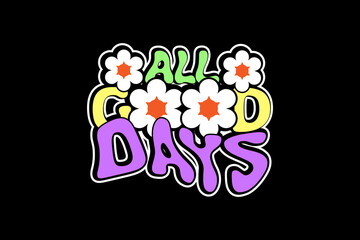 Aesthetic quotes sticker motivational typography streetwear graphic design templates