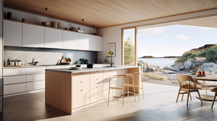 Modern scandinavian dining room AI-generated