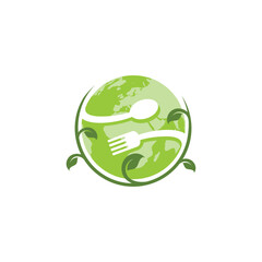 Plant based vegan food logo