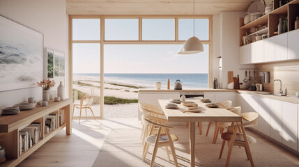 Modern scandinavian dining room AI-generated