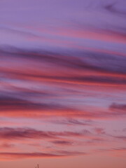 Colorful sky with lovely sunset background. Generous Ramadan