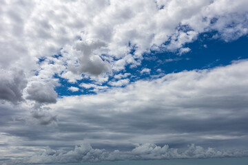 Blue sky with clouds background overlay. Ideal for sky replacement
