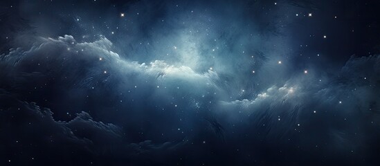Obraz na płótnie Canvas The backdrop is a dark, interstellar space with a starry night sky.