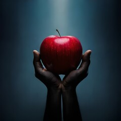  an apple in hand
