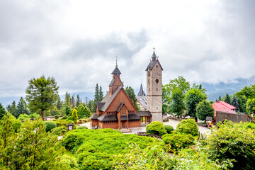 Fototapeta na wymiar Stabkirche, Wang, Karpacz, Polen 