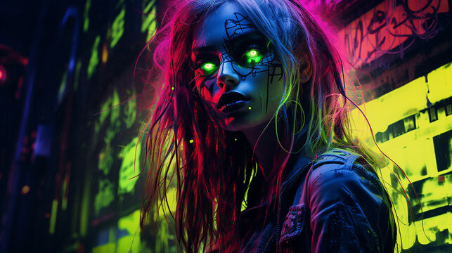 cyberpunk neon grunge
