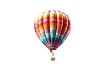 Hot air balloon isolated on transparent background. Generative Ai