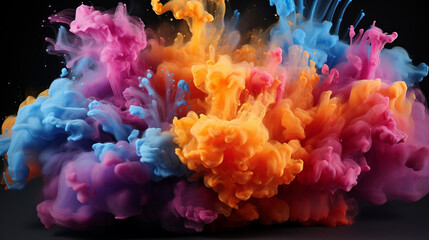 Obraz premium splash of rainbow colors, generative AI