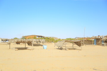 South Sinai, Egypt,10-Feb-2023 Awonderful beach in Ras Sidr, and clear skies.