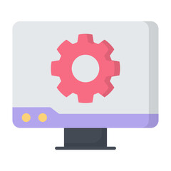 Computer Setting Flat Icon