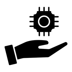 Ai Development Glyph Icon