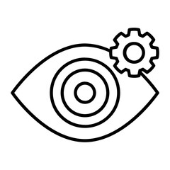 Eye Setting Line Icon