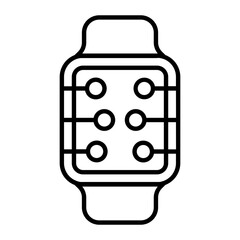 Smart Watch Line Icon