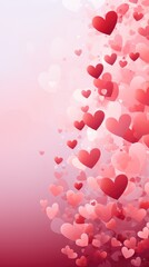 Valentine's day background with hearts. illustration art.