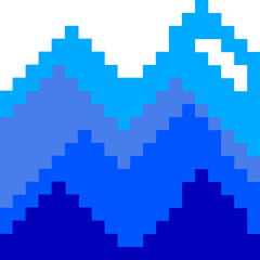 Fototapeta premium pixel art mountain
