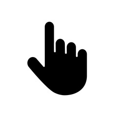 Obraz premium finger, finger pointing - vector icon, touch, touch icon