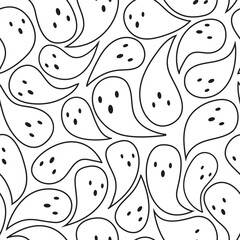 cute ghost cartoon delicate pattern on white background, simple pattern