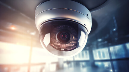 Security camera on a modern building. Professional surveillance cameras.