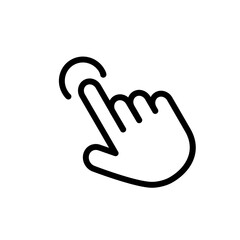  Touch screen finger hand press push icon vector