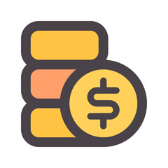 budget flat line icon