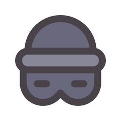 fraud flat line icon