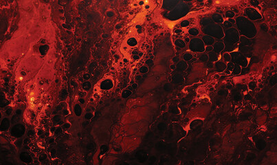 red and black abstract fluid art background - obrazy, fototapety, plakaty