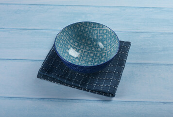 traditional luxury utensil dine ware Japanese ceramic china blue art drawing sakura flower design...
