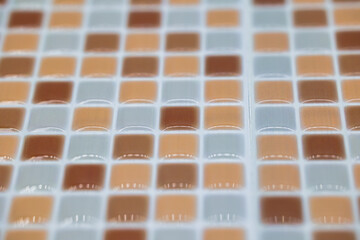 茶色のレトロ調のシリコンフェイクタイルシート