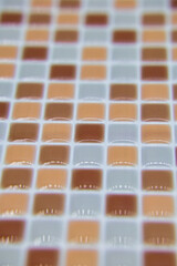 茶色のレトロ調のシリコンフェイクタイルシート