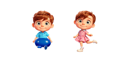 Isolated child illustration.