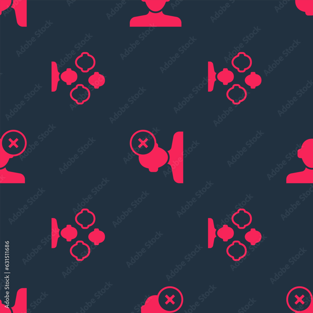 Aufkleber set schizophrenia and solution problem in psychology on seamless pattern. vector