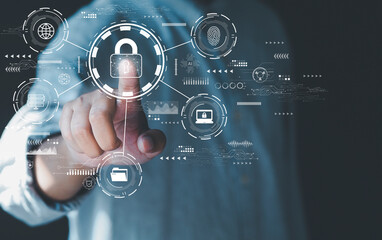 internet network security concept computer networks and communications Administrators work to...