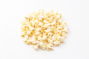 白背景にポップコーン