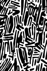 Seamless repeating dashed lines black and white pattern isolated on a transparent background. 