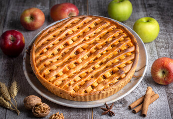 Homemade Organic Apple Pie Dessert Ready To Eat