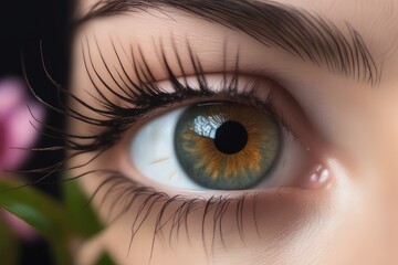 Fototapeta premium close up of a female eye