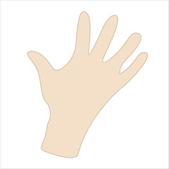 Hands palms Collection of different elegant gestures. Line art for logo design, trendy minimal style.