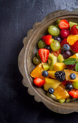 Fruit salad made from summer fruits
