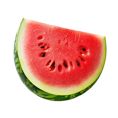 A white backround showcases seedless watermelon.