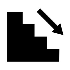 stairs going down, vector icon