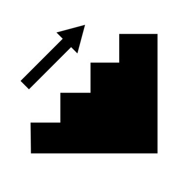 stairs going up, vector icon