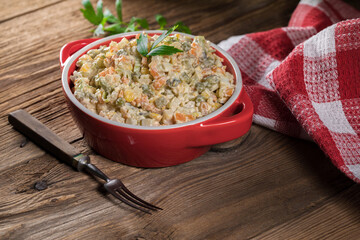 Russian traditional salad
