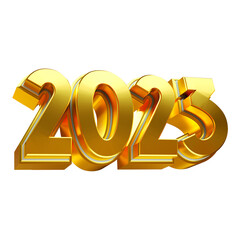 3d render number font gold