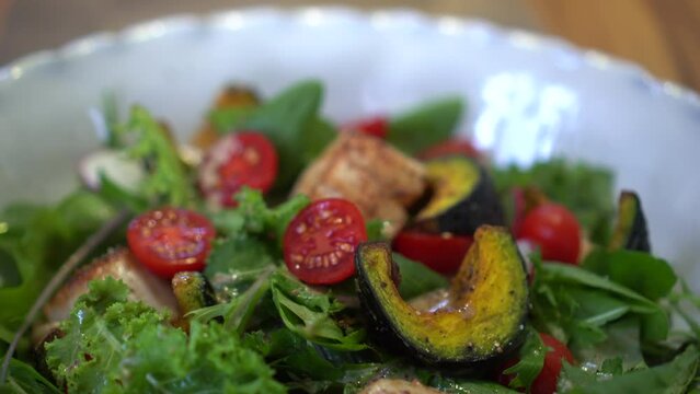 Seared scallop grill hotate salad healthy seafood meal